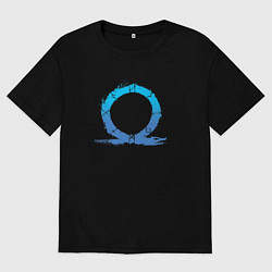 Футболка оверсайз женская CBVDJK СИМВОЛ КРАТОСА, БОГ ВОЙНЫ, цвет: черный