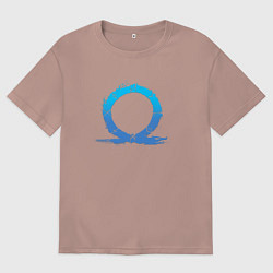 Футболка оверсайз женская CBVDJK СИМВОЛ КРАТОСА, БОГ ВОЙНЫ, цвет: пыльно-розовый