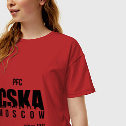 Футболка оверсайз женская CSKA since 1911, цвет: красный — фото 2