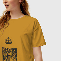 Футболка оверсайз женская QR King, цвет: горчичный — фото 2