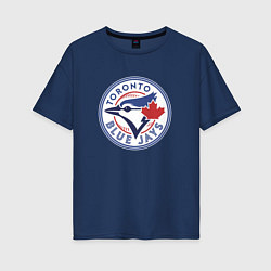 Футболка оверсайз женская Toronto Blue Jays, цвет: тёмно-синий