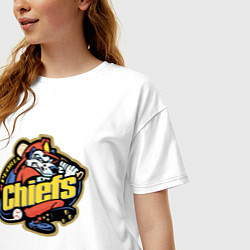 Футболка оверсайз женская Peoria Chiefs - baseball team, цвет: белый — фото 2