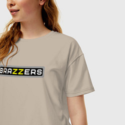 Футболка оверсайз женская Brazzers, цвет: миндальный — фото 2