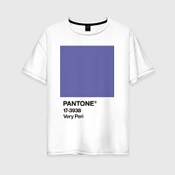 Футболка оверсайз женская Цвет Pantone 2022 года - Very Peri, цвет: белый