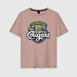 Женская футболка оверсайз Kane County Cougars - baseball team