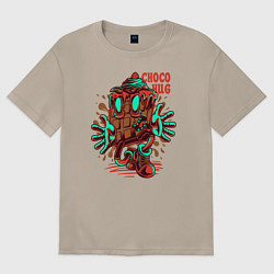 Футболка оверсайз женская Шоколад с кремом, цвет: миндальный