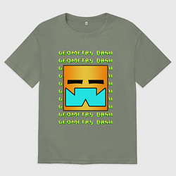 Женская футболка оверсайз GEOMETRY DASH КЛАССИКА УРОВЕНЬ