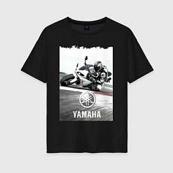 Женская футболка оверсайз YAMAHA на вираже