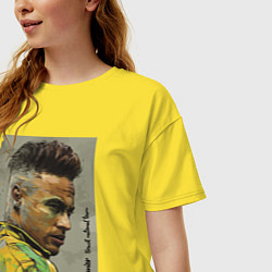 Футболка оверсайз женская Neymar Junior - Brazil national team, цвет: желтый — фото 2