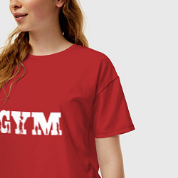 Футболка оверсайз женская GYM- образ жизни, цвет: красный — фото 2