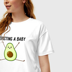 Футболка оверсайз женская Expecting a baby, цвет: белый — фото 2