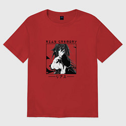 Футболка оверсайз женская Старшая школа DxD, Риас Гремори, цвет: красный