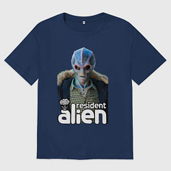 Футболка оверсайз женская Resident alien, цвет: тёмно-синий