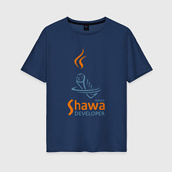 Футболка оверсайз женская Senior Shawa Developer, цвет: тёмно-синий