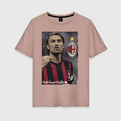 Женская футболка оверсайз Paolo Cesare Maldini - Milan, captain