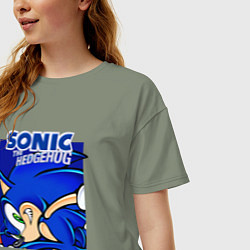 Футболка оверсайз женская Sonic Adventure Sonic, цвет: авокадо — фото 2