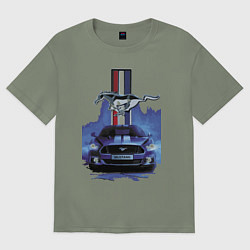 Футболка оверсайз женская Mustang - лучший среди равных!, цвет: авокадо