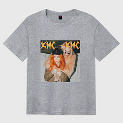 Футболка оверсайз женская КИС-КИС Вайб, цвет: меланж