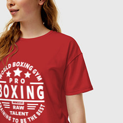 Футболка оверсайз женская PRO BOXING, цвет: красный — фото 2