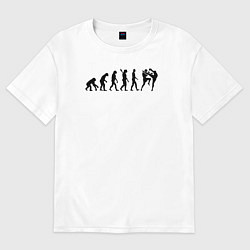 Футболка оверсайз женская Эволюция Муай Тай, цвет: белый