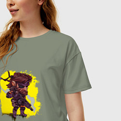 Футболка оверсайз женская Big Boss whith gun, цвет: авокадо — фото 2