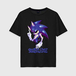 Футболка оверсайз женская Sonic Exe - Dark Sonic, цвет: черный