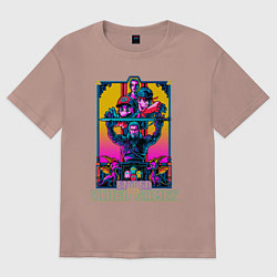 Футболка оверсайз женская МИР ВИДЕОИГР ENTER THE VIDEO GAMES, цвет: пыльно-розовый