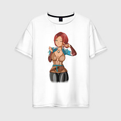 Футболка оверсайз женская Triss Merigold by sexygirlsdraw, цвет: белый