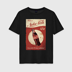 Футболка оверсайз женская Fallout Nuka Cola Poster Pop art, цвет: черный