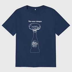 Футболка оверсайз женская Война - это зло! Fallout, цвет: тёмно-синий