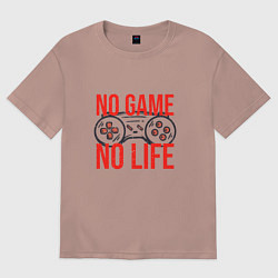 Футболка оверсайз женская No game no life, цвет: пыльно-розовый