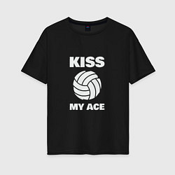 Футболка оверсайз женская Kiss - My Ace, цвет: черный