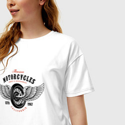 Футболка оверсайз женская Motorcycle Parts and Accessories, цвет: белый — фото 2