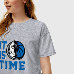 Футболка оверсайз женская It Is Dallas Mavericks Time Даллас Мэверикс, цвет: меланж — фото 2