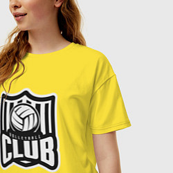 Футболка оверсайз женская Volleyball Club, цвет: желтый — фото 2
