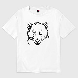 Футболка оверсайз женская Black bear, цвет: белый