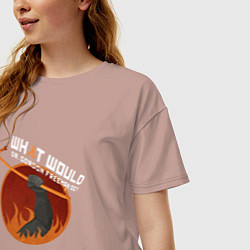 Футболка оверсайз женская Escape from City 17, цвет: пыльно-розовый — фото 2