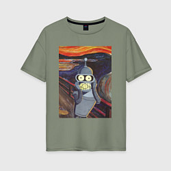 Футболка оверсайз женская БЕНДЕР КРИК BENDER, цвет: авокадо