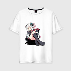 Футболка оверсайз женская Пандемоника упала, цвет: белый