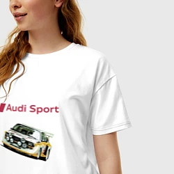 Футболка оверсайз женская Audi Racing team Power, цвет: белый — фото 2