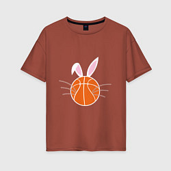 Женская футболка оверсайз Basketball Bunny