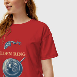 Футболка оверсайз женская Интересная игра, цвет: красный — фото 2