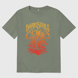 Футболка оверсайз женская Одухотворенное Пламя, цвет: авокадо