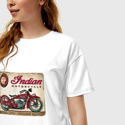 Футболка оверсайз женская Indian motorcycle 1901, цвет: белый — фото 2