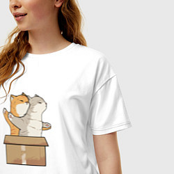 Футболка оверсайз женская Catanic, цвет: белый — фото 2