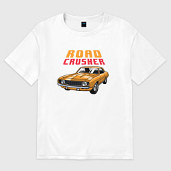 Футболка оверсайз женская Road Crasher, цвет: белый