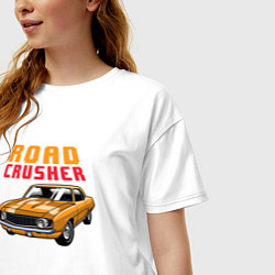 Футболка оверсайз женская Road Crasher, цвет: белый — фото 2
