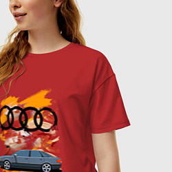 Футболка оверсайз женская Audi 80 B3, цвет: красный — фото 2