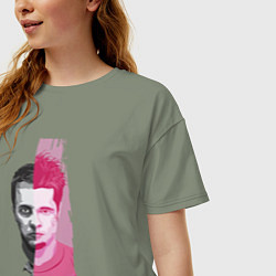 Футболка оверсайз женская Fight CluВ, цвет: авокадо — фото 2