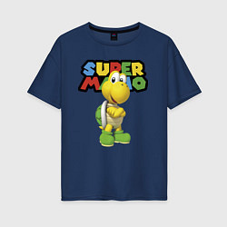 Футболка оверсайз женская Koopa Troopa Super Mario, цвет: тёмно-синий